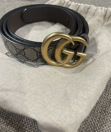 used gucci belt therealreal|Gucci belt used for sale.